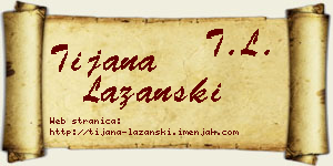 Tijana Lazanski vizit kartica